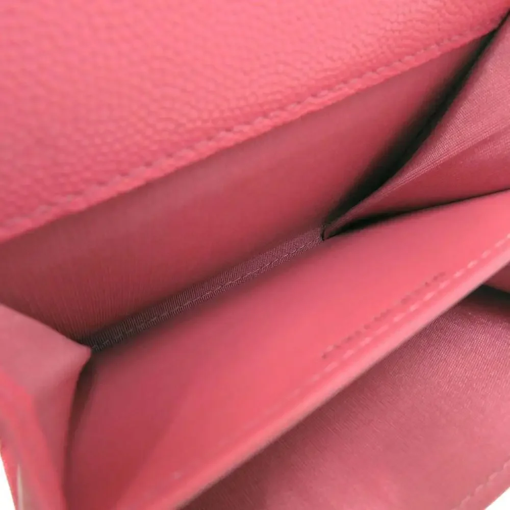 CHANEL Pink Leather Wallet